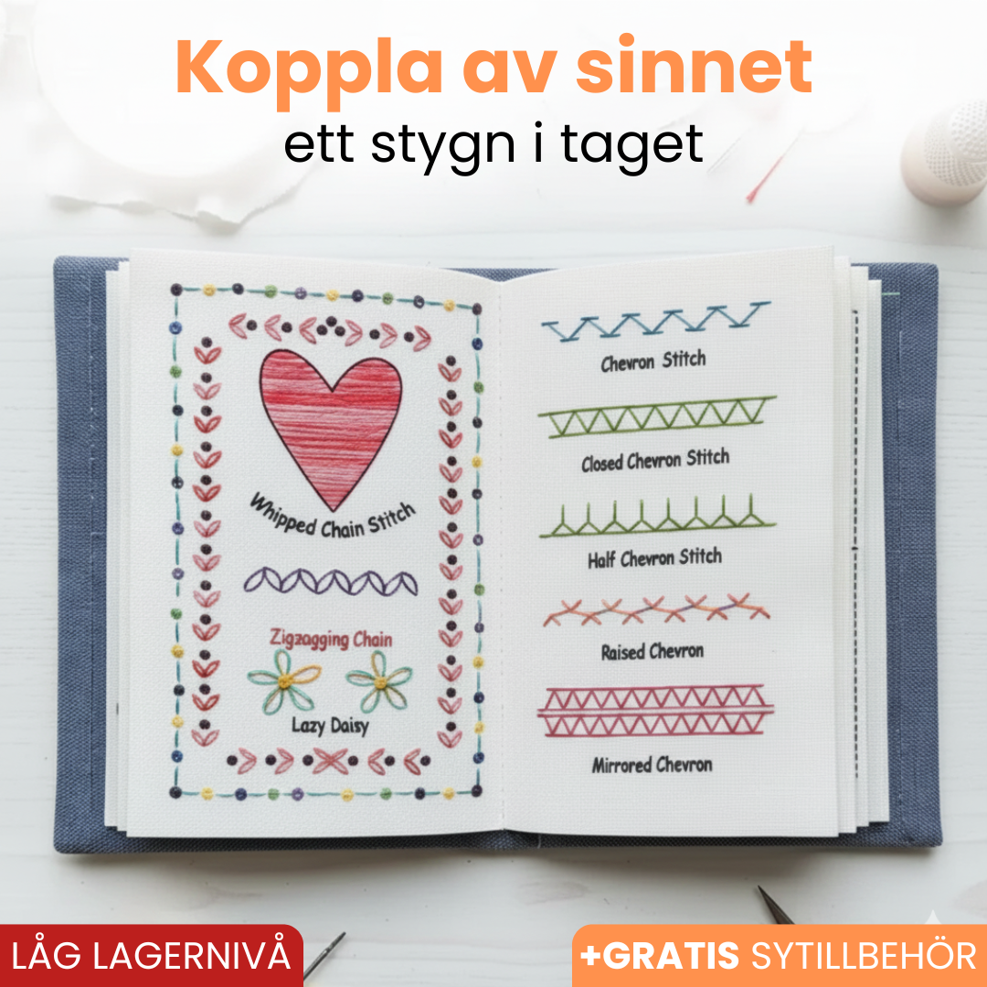 Broderingsbok - Mindre stress, mer närvaro – varje kväll